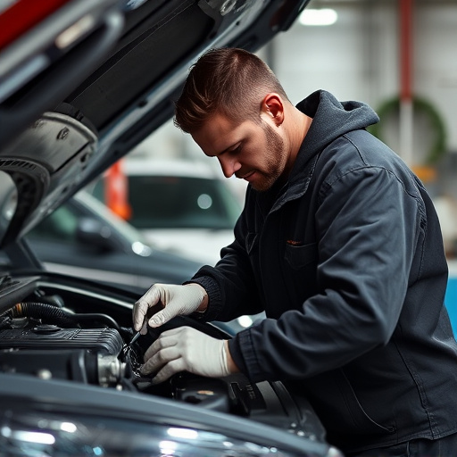 auto technician working