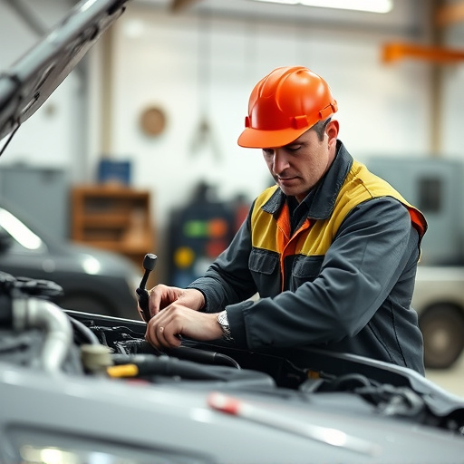 auto technician working