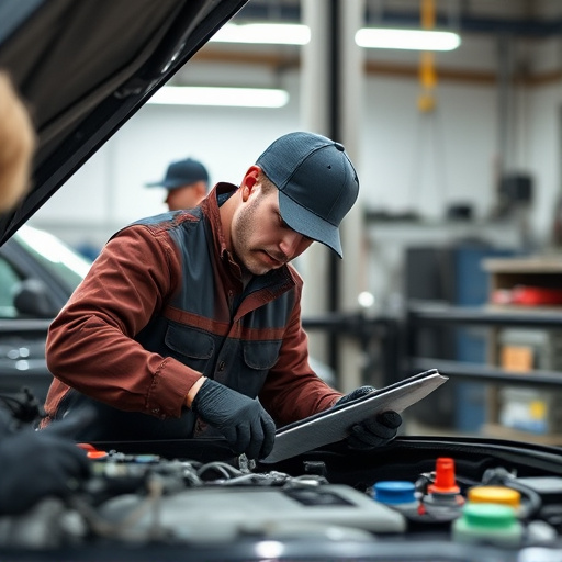 auto technician working