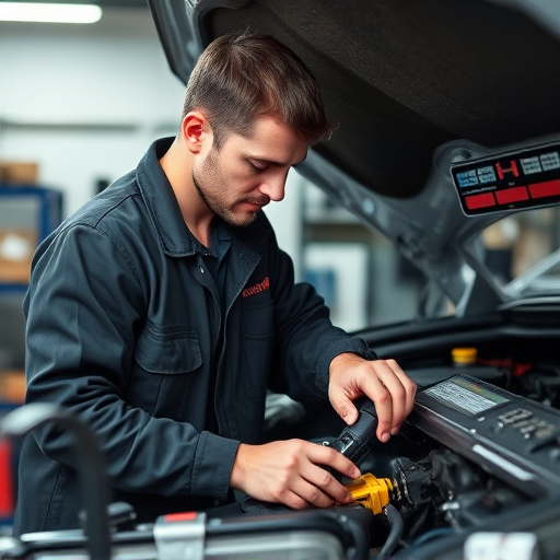 auto technician working