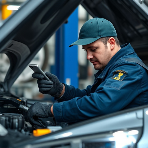 auto technician working