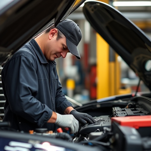 auto technician working