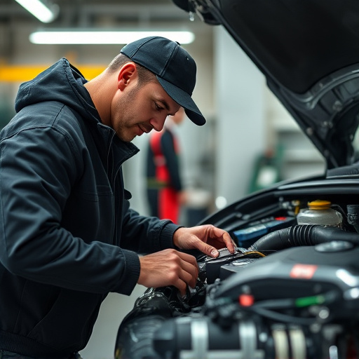 auto technician working