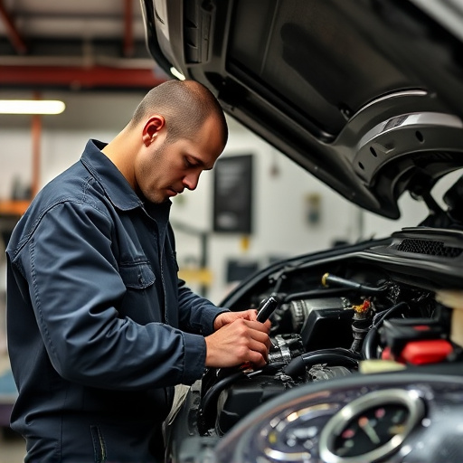 auto technician working