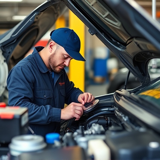 auto technician working