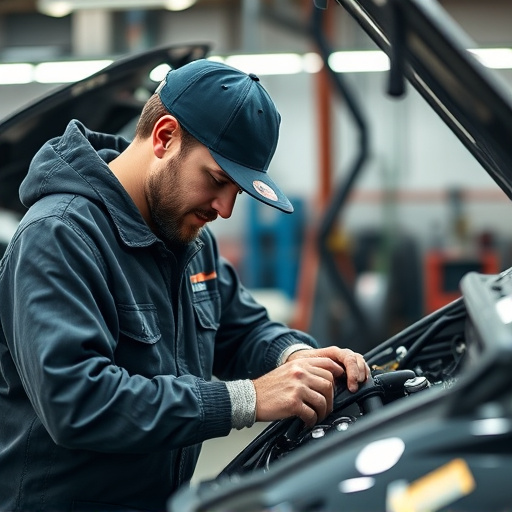 auto technician working