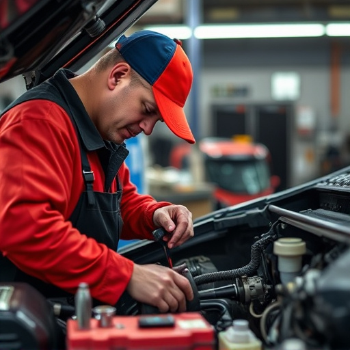 auto technician working