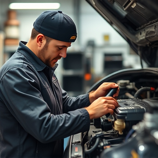 auto technician working