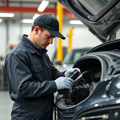 auto technician working