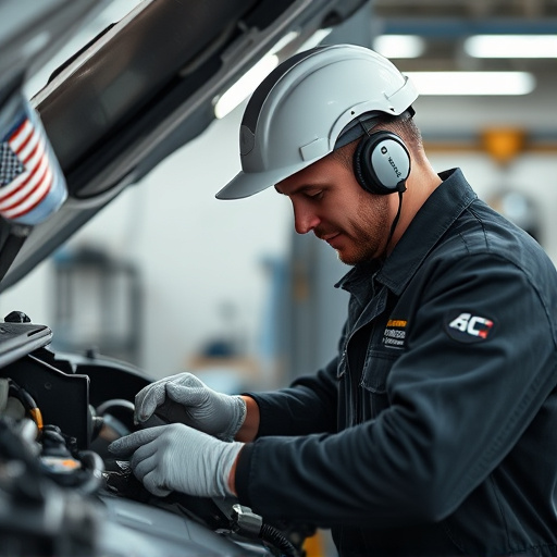 auto technician working