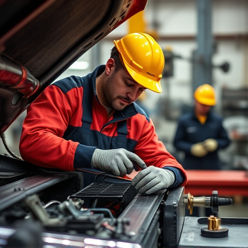 auto technician working