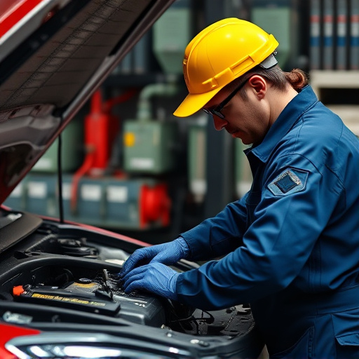 auto technician working