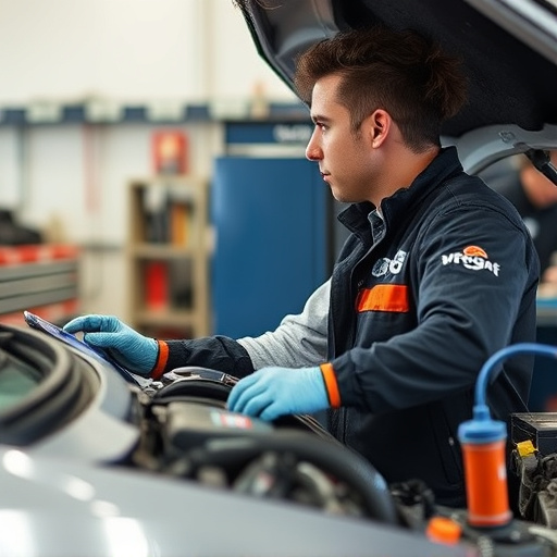 auto technician working
