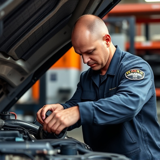 auto technician working