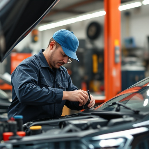 auto technician working