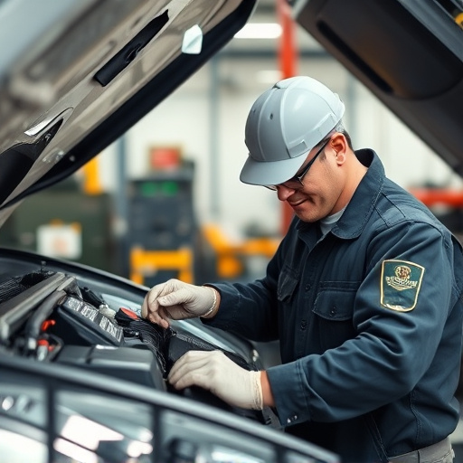 auto technician working