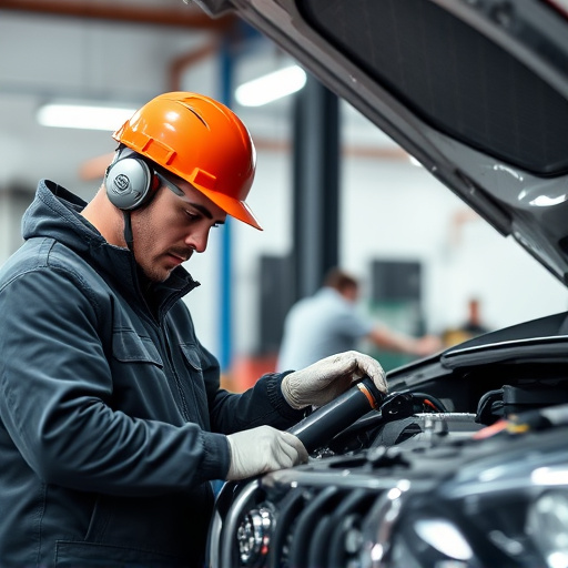 auto technician working