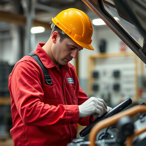 auto technician working