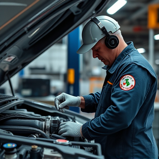 auto technician working