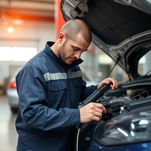 auto technician working