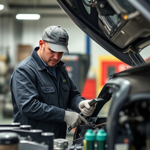 auto technician working