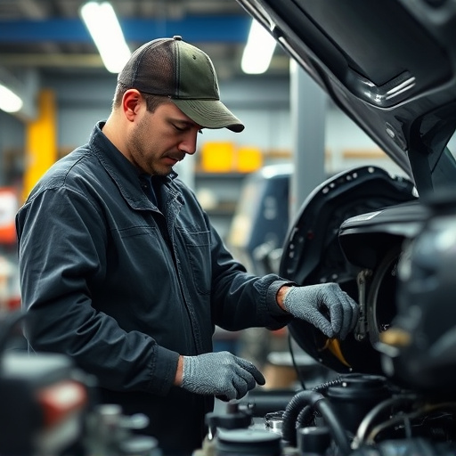 auto technician working