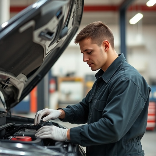 auto technician working