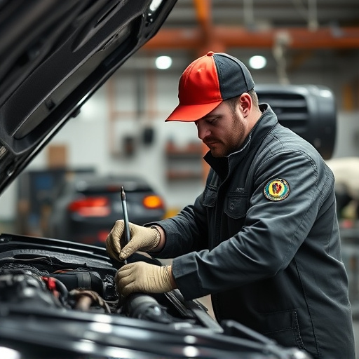 auto technician working