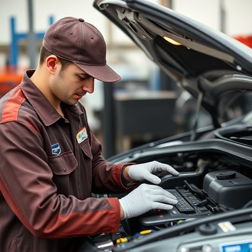 auto technician working