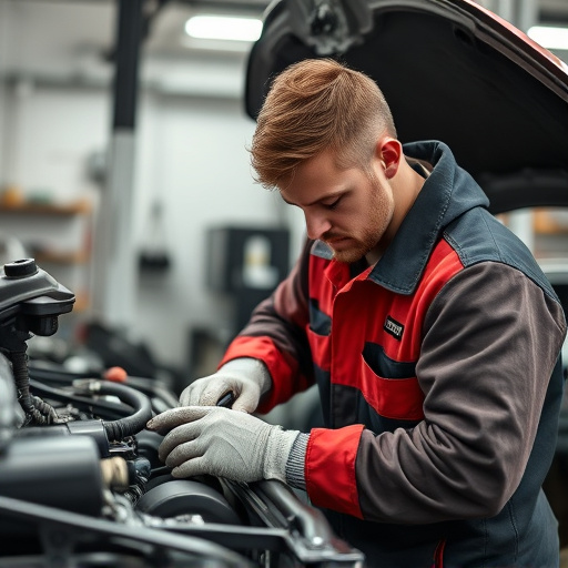 auto technician working