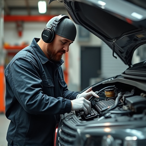 auto technician working