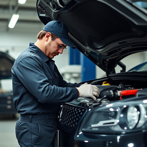 auto technician working