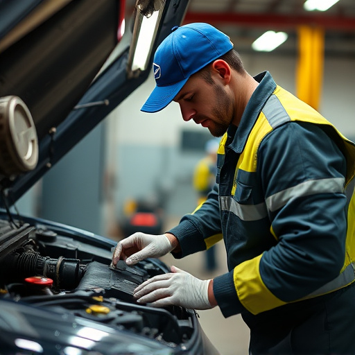 auto technician working