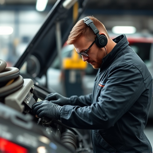 auto technician working