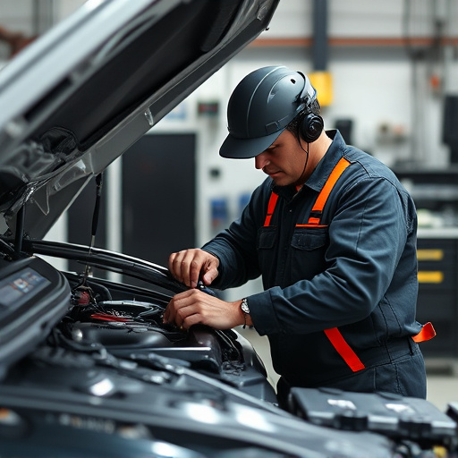 auto technician working
