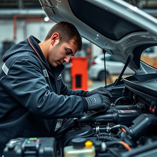 auto technician working