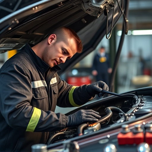 auto technician working