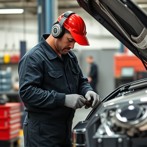 auto technician working