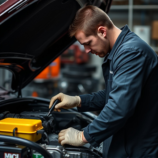 auto technician working