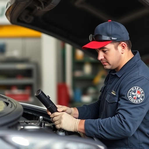 auto technician working