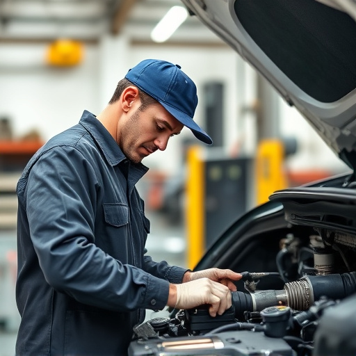 auto technician working