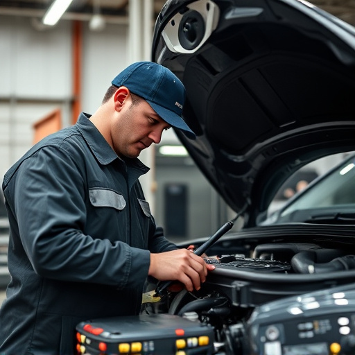 auto technician working