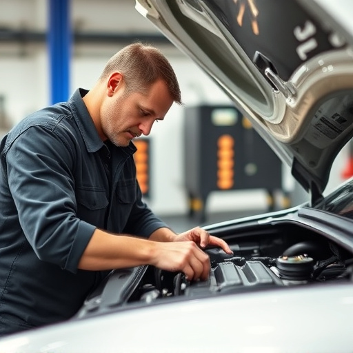 auto technician working