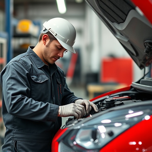 auto technician working