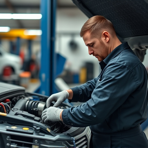 auto technician working