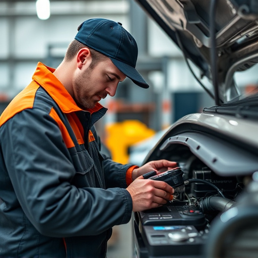auto technician working