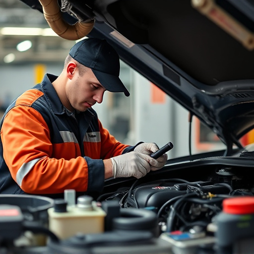 auto technician working