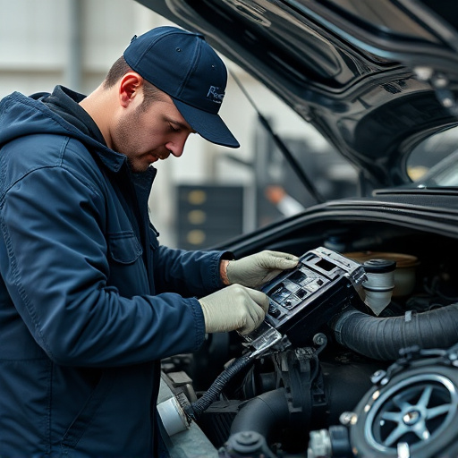auto technician working