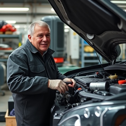 auto technician working