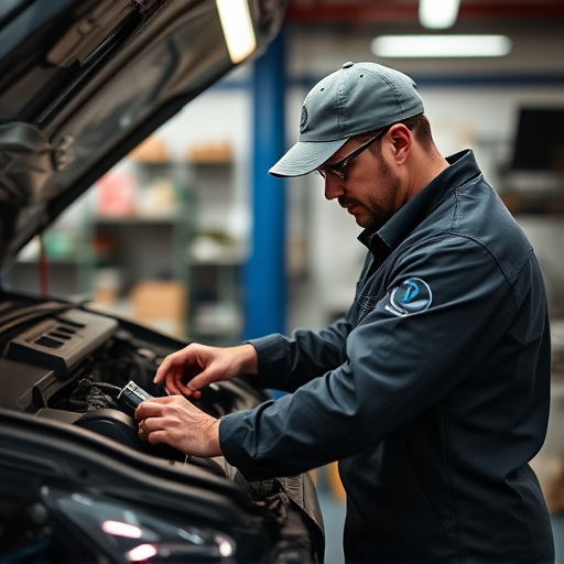 auto technician working